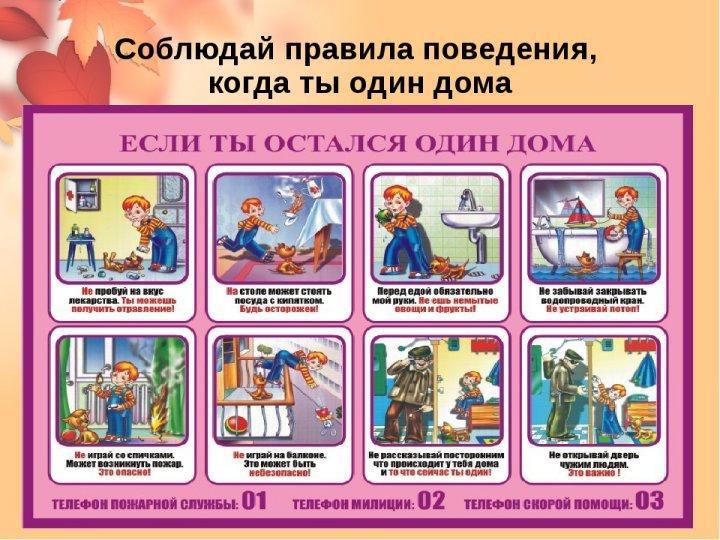 Видеоматериал: Правила поведения дома